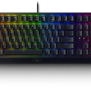 Razer BlackWidow V3 TKL Mechanical Gaming Keyboard: Yellow Linear & Silent Mechanical Switches – Chroma RGB – Compact Design – Programmable Macros – Fast Response