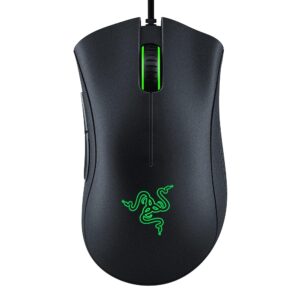 Razer DeathAdder Important Gaming Mouse: 6400 DPI Optical Sensor, 5 Customizable Buttons, Mechanical Switches, Rubber Facet Grips – Basic Black Design