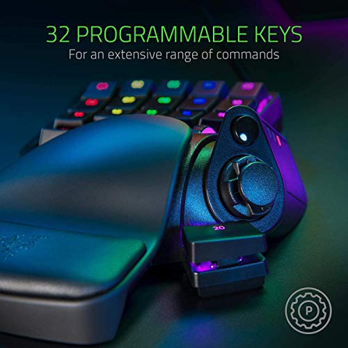 Razer Tartarus Professional Gaming Keypad: Analog-Optical Switches - Fast Set off - Adjustable Actuation - 32 Programmable Keys - Customized Macros - Chroma RGB Lighting - Traditional Design