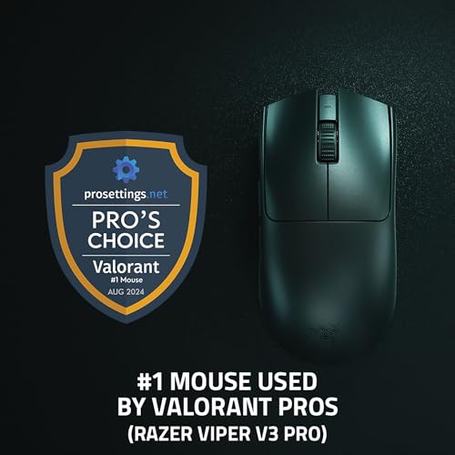 Razer Viper V3 Professional Wi-fi Gaming Mouse for Esports: Symmetrical Design, 54g Light-weight, 8K Polling Charge, 35K DPI Optical Sensor, Gen3 Optical Switches, 8 Programmable...